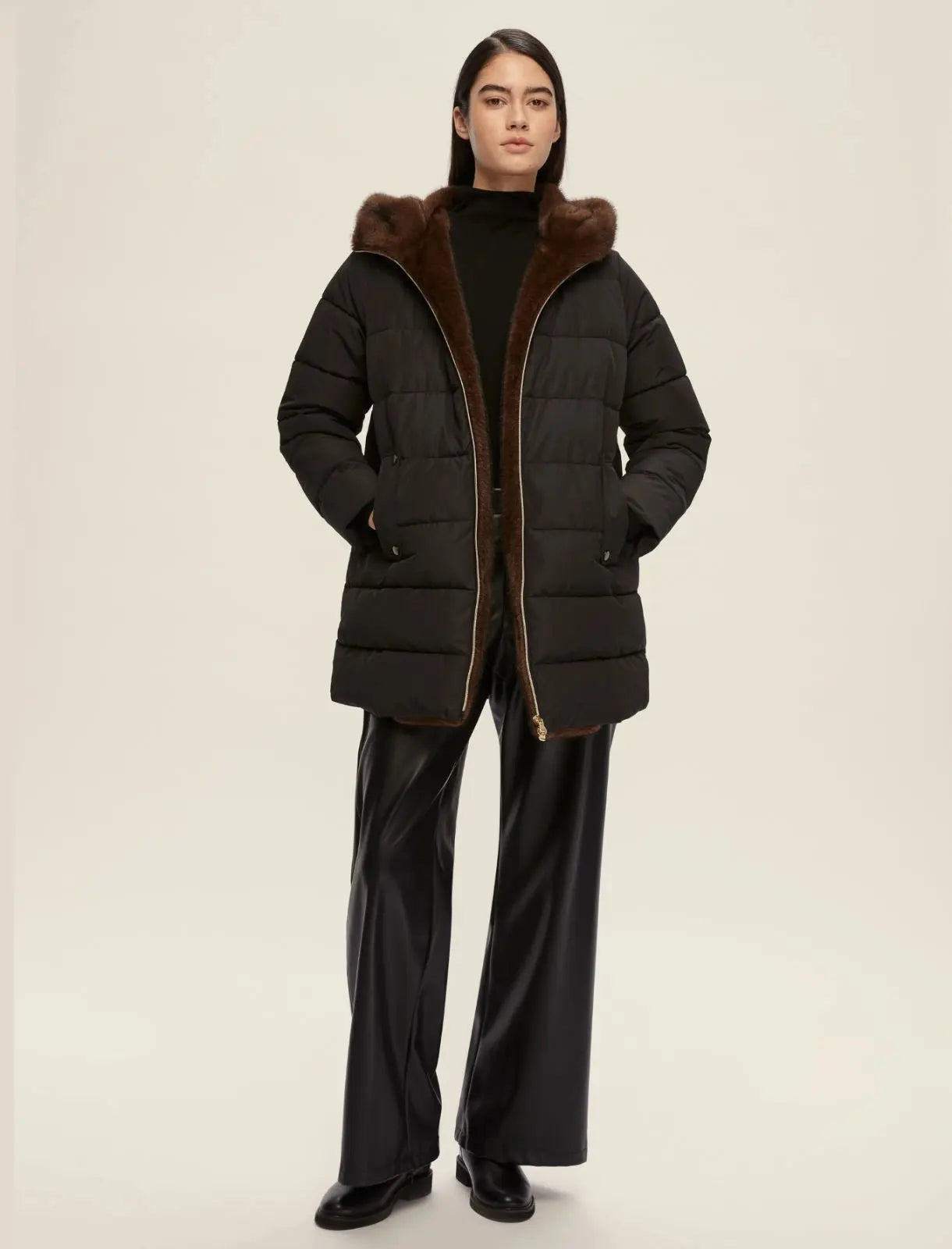 Emme Marella Piumino lungo in taffetà Gebel AI25 Emme Marella