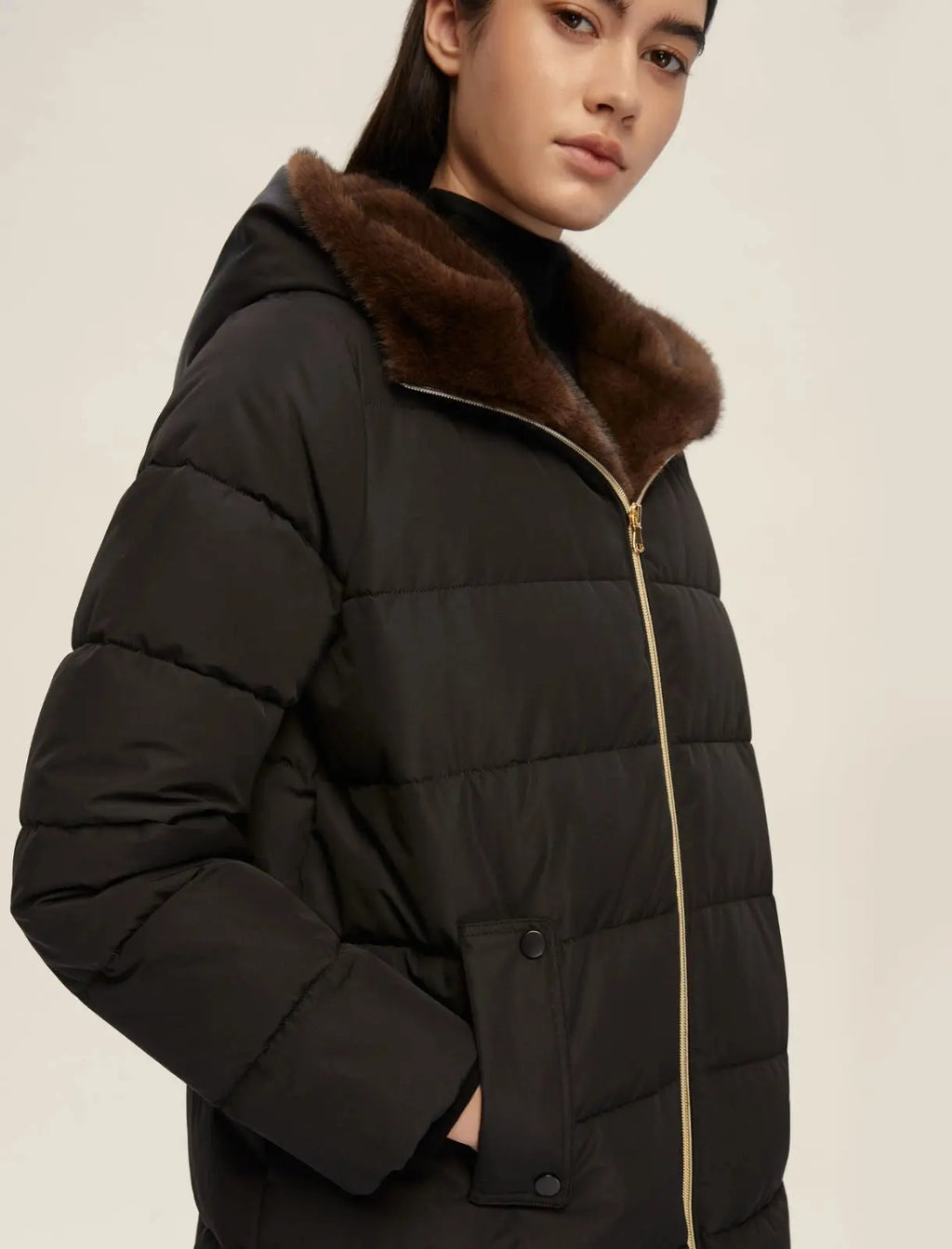 Emme Marella Piumino lungo in taffetà Gebel AI25 Emme Marella