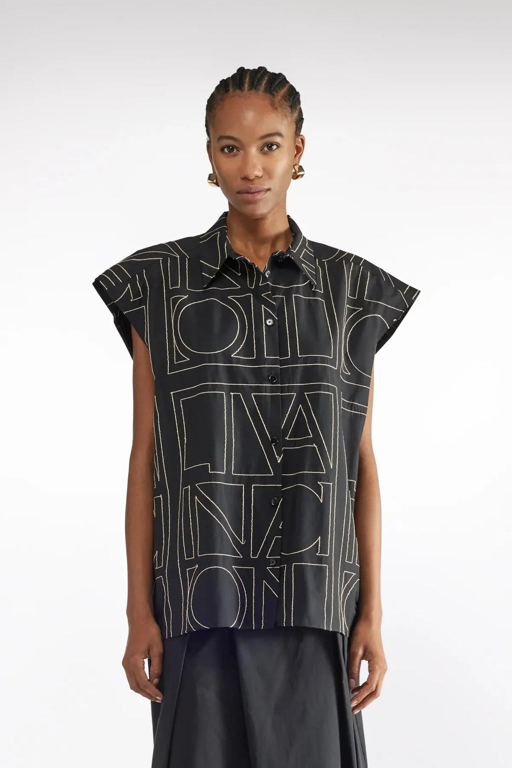 Liviana Conti Camicia in popeline di cotone ricamo logo mod. F5SK83 PE25 image 0