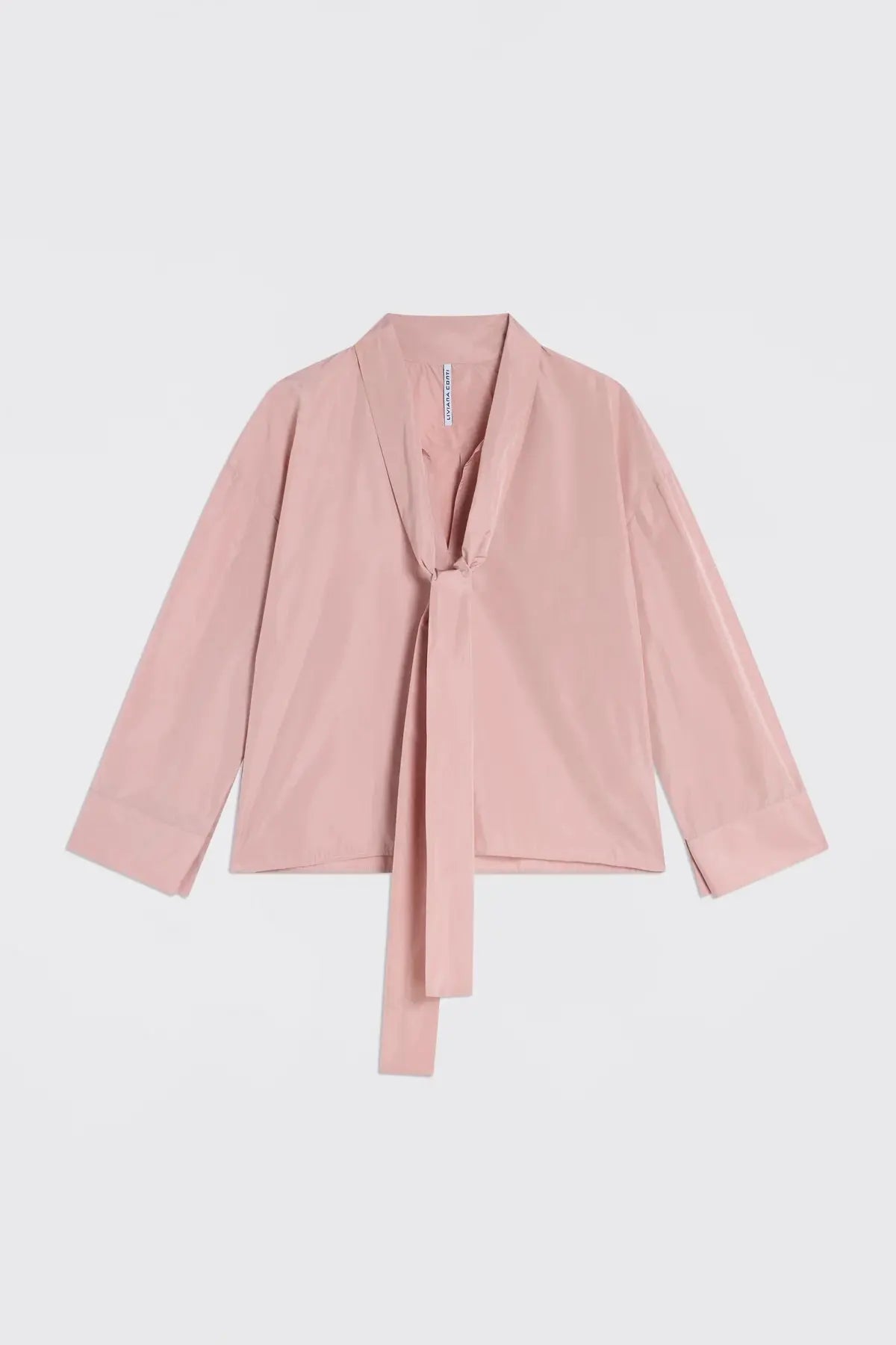 Liviana Conti  Camicia in taffetà con collo sciarpa mod F5WY13 AI25 Liviana Conti