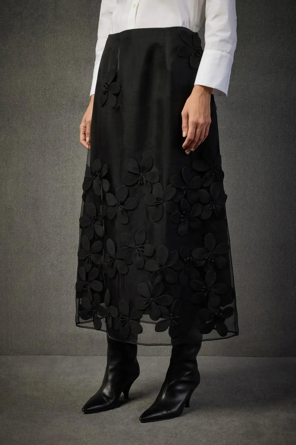 Liviana Conti Gonna Camelia in organza di seta mod. L5WW64 AI25 Liviana Conti