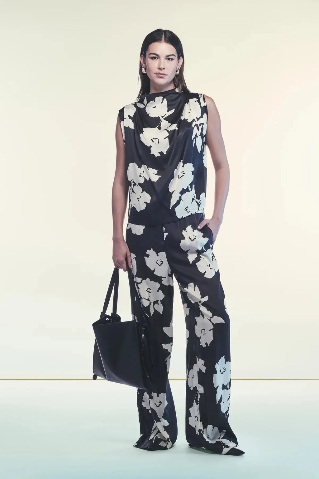 Liviana Conti Pantalone Roy in raso di viscosa stampato mod F5WU28 AI25 Liviana Conti