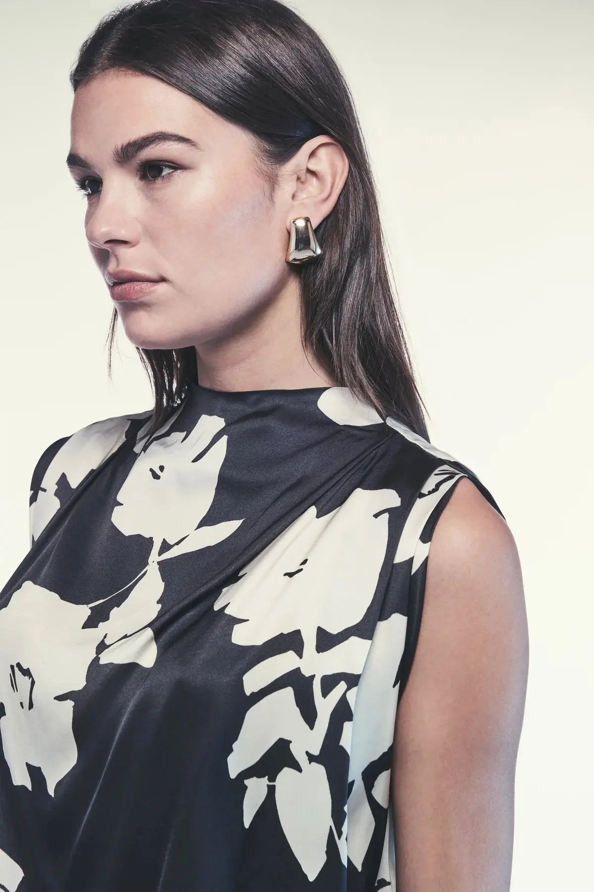 Liviana Conti Top Kim in raso di viscosa stampato mod F5WU21 AI25 Liviana Conti