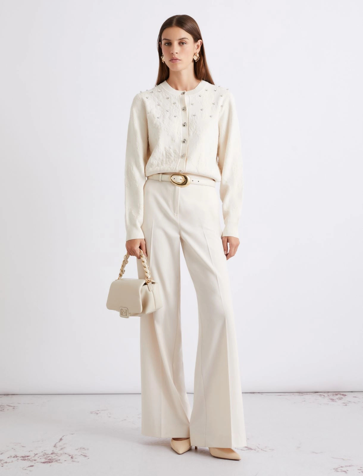 Marella Pantalone dritto in tela stretch MLLSequoia PE26 Marella