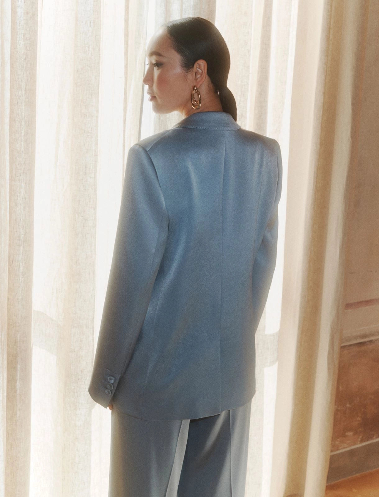 Marella Blazer monopetto in satin MLLZimino AI26 Marella
