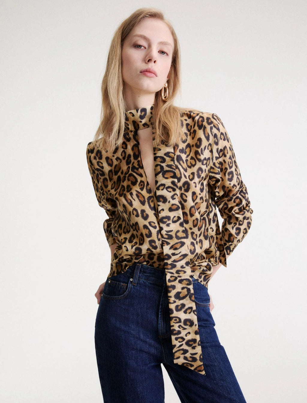 Marella Sport Camicia in seta habotai stampa animalier MLSNastro AI26 Marella Sport