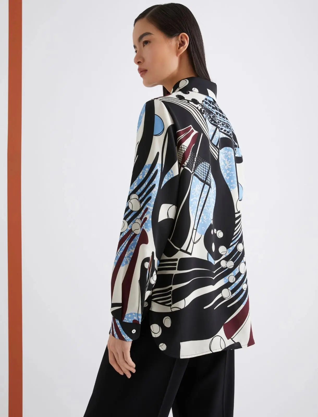 Marella ART. 365 Camicia in satin stampato Spinta AI25 Marella