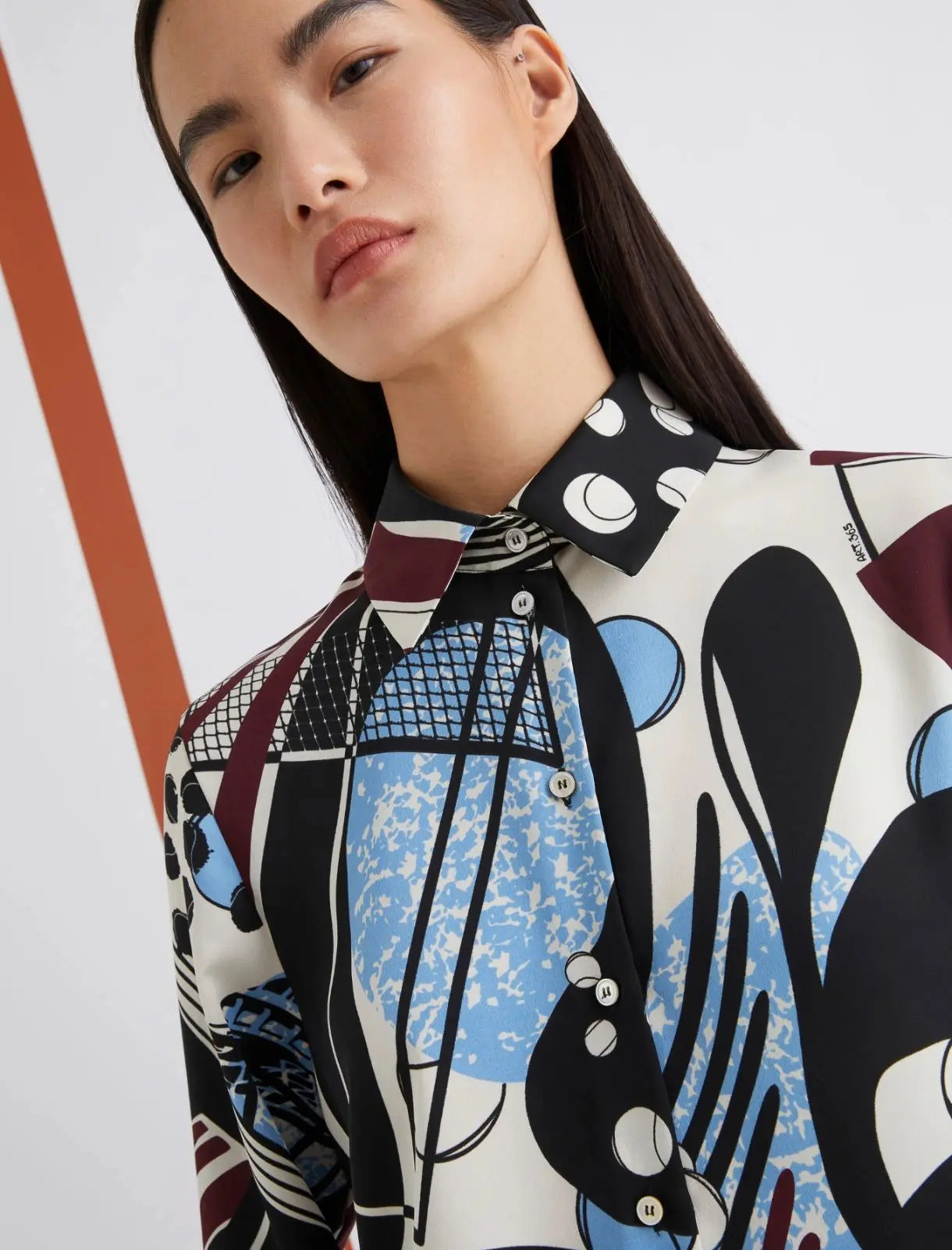 Marella ART. 365 Camicia in satin stampato Spinta AI25 Marella