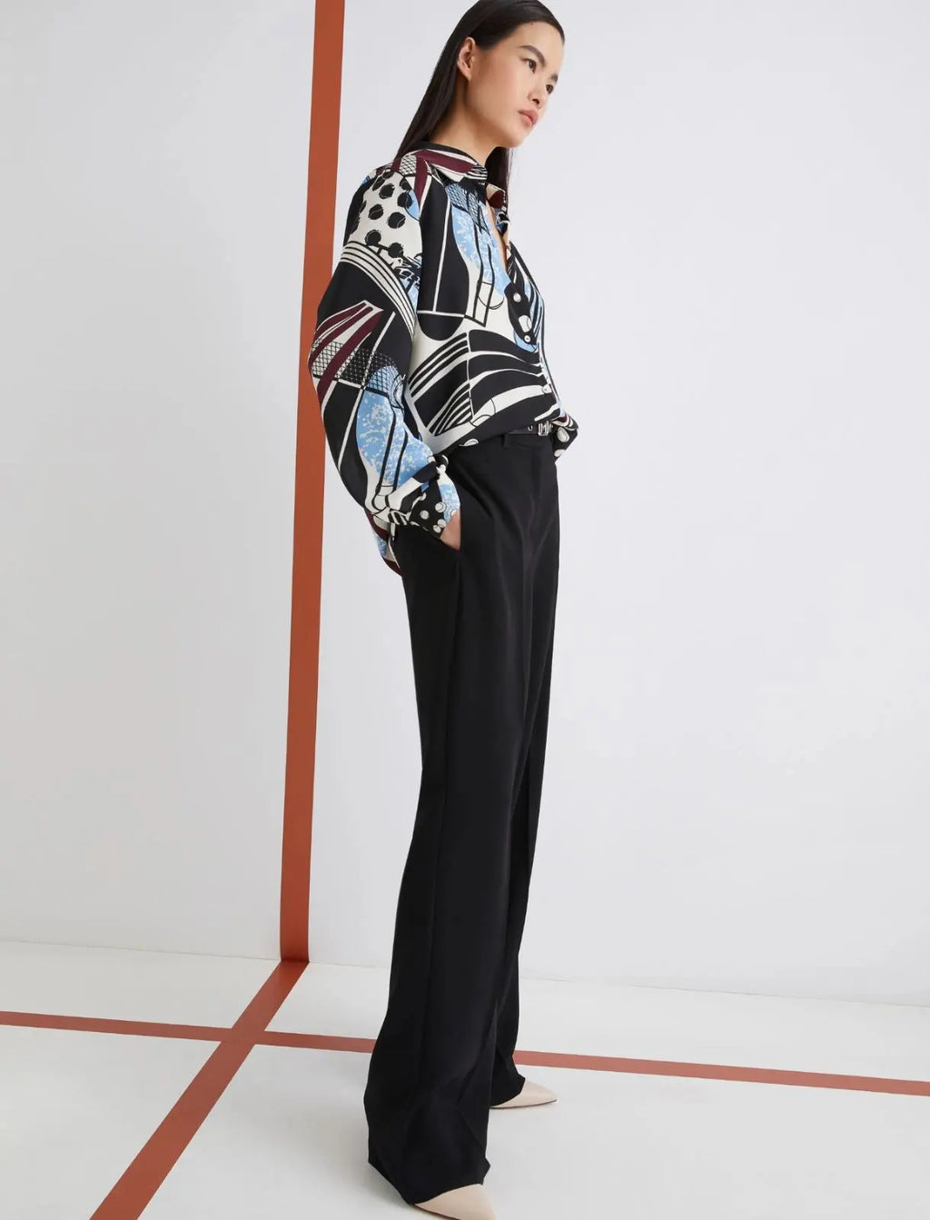 Marella ART. 365 Pantalone in envers satin Pascia AI25 Marella