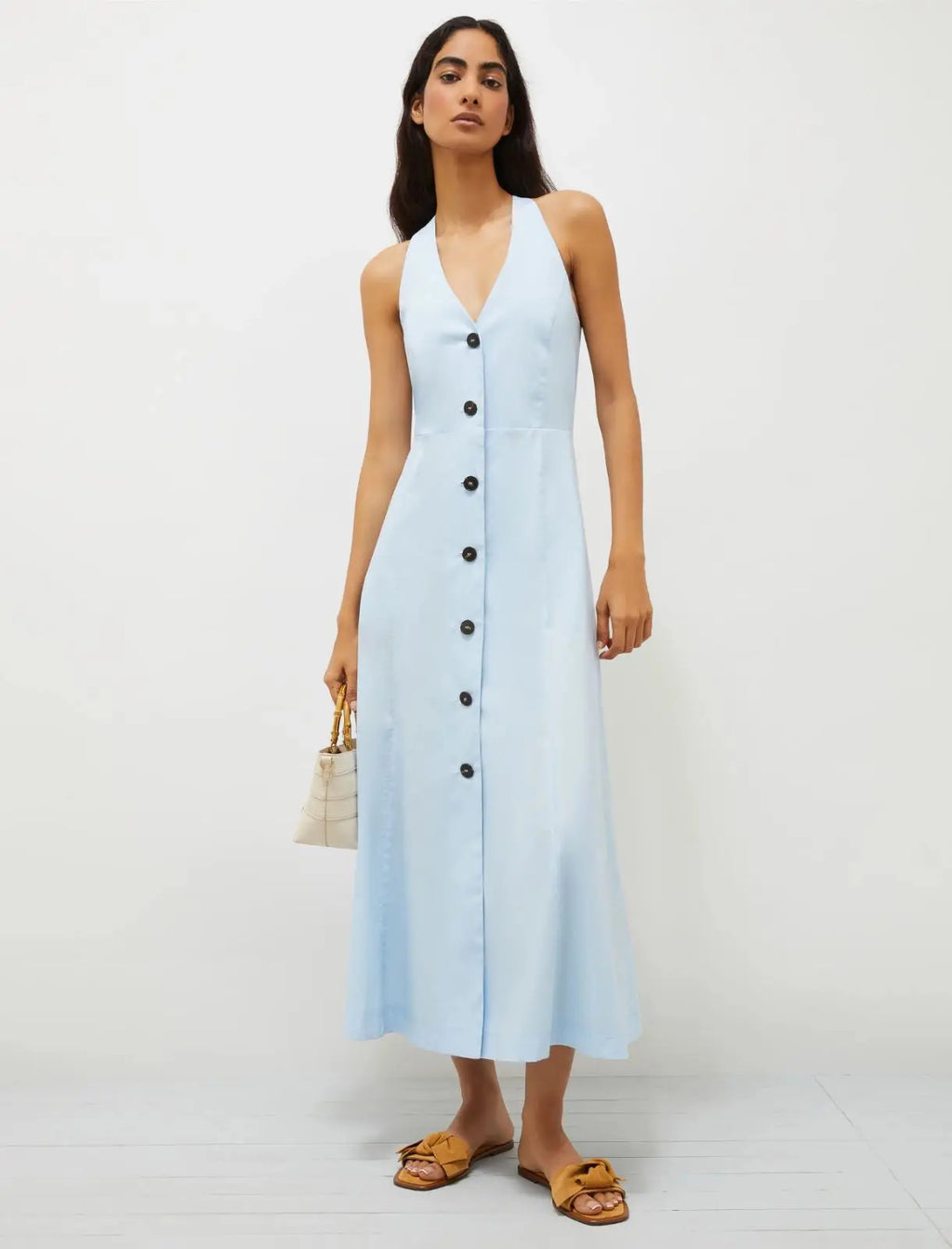 Marella Abito smanicato in popeline di cotone Pioppo PE25 image 0