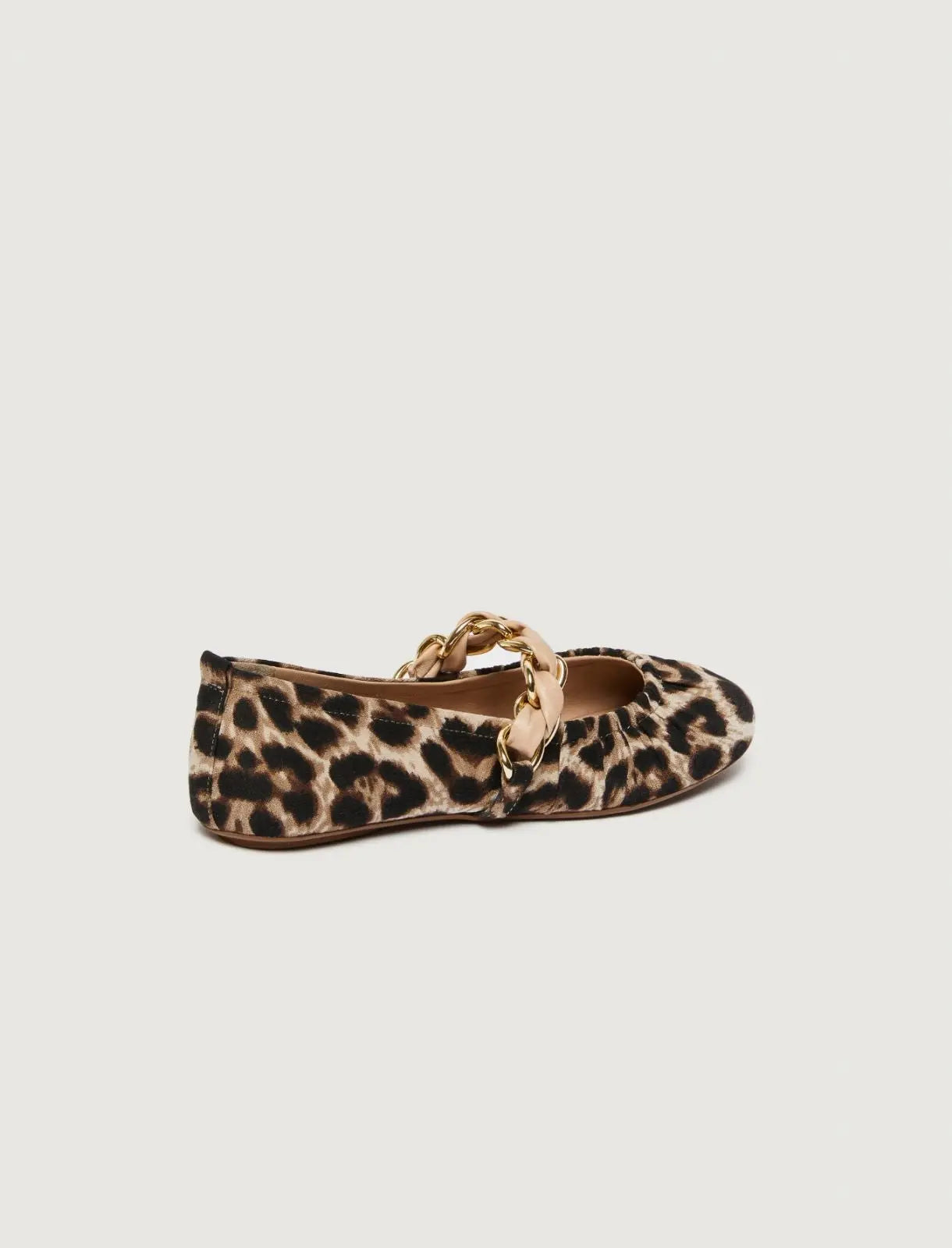 Marella Ballerina in tessuto animalier con catena intrecciata Matteo2 AI25 Marella