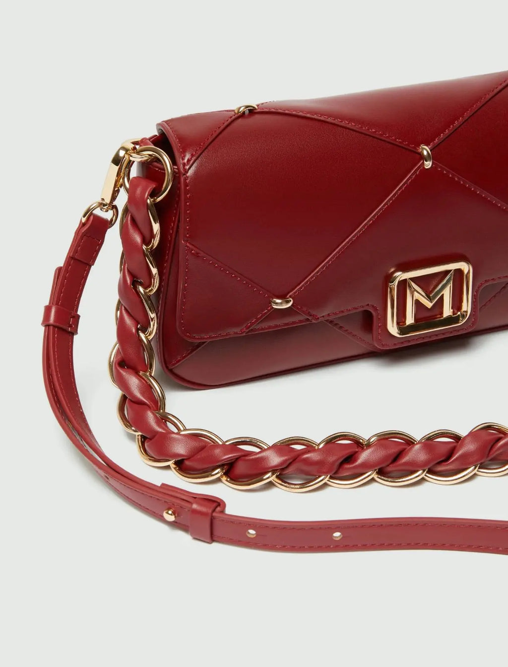 Marella Borsa medium con lavorazione a rombi bordeaux Emily2 AI25 Marella