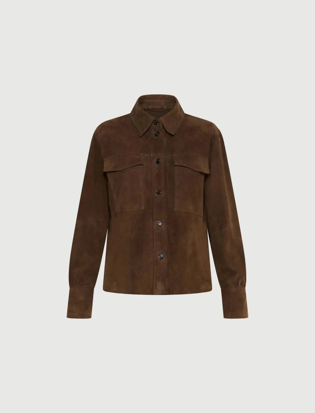 Marella Camicia in suede marrone Gioco AI25 Marella