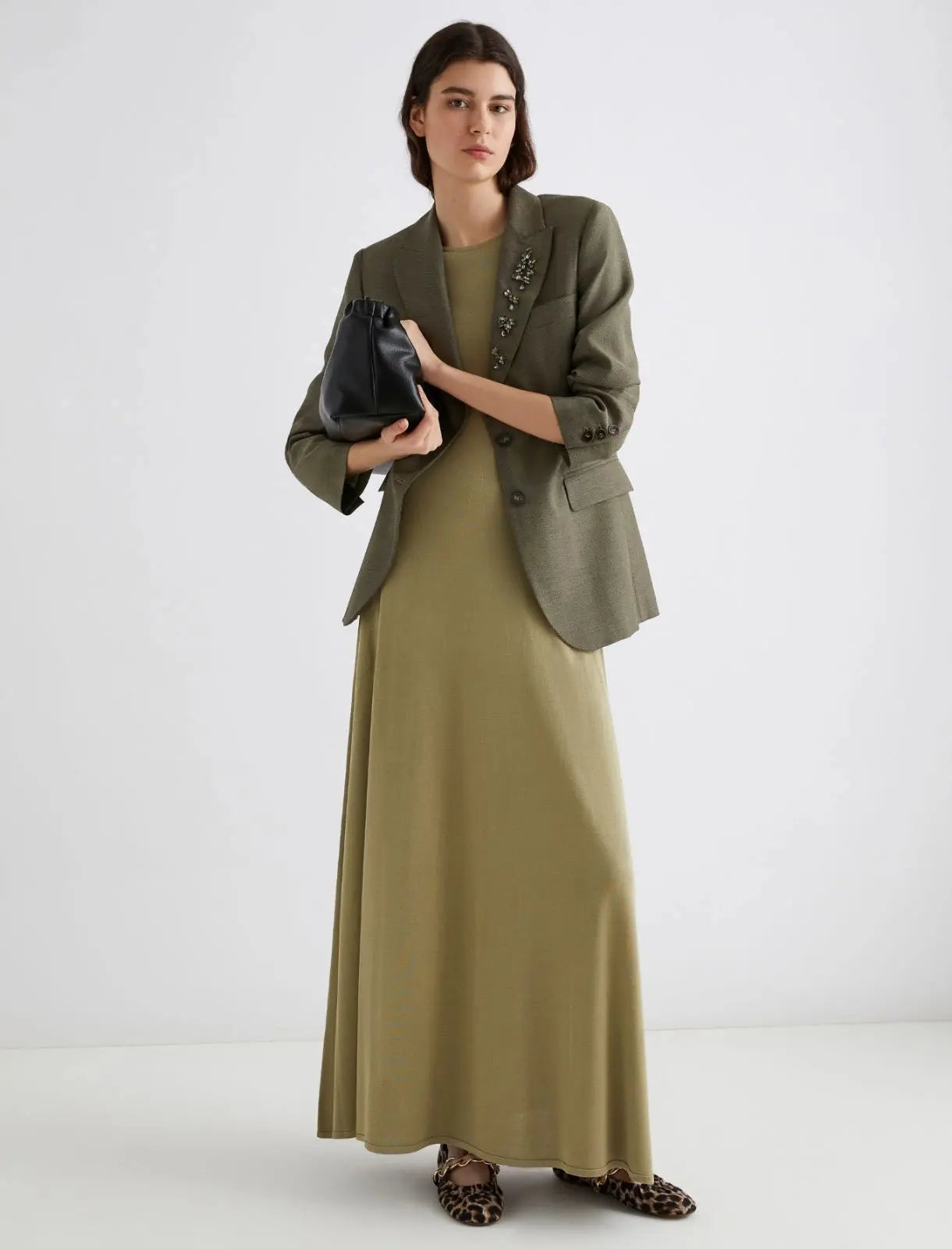 Marella Giacca in saglia fluida con cristalli Impact  AI25 Marella