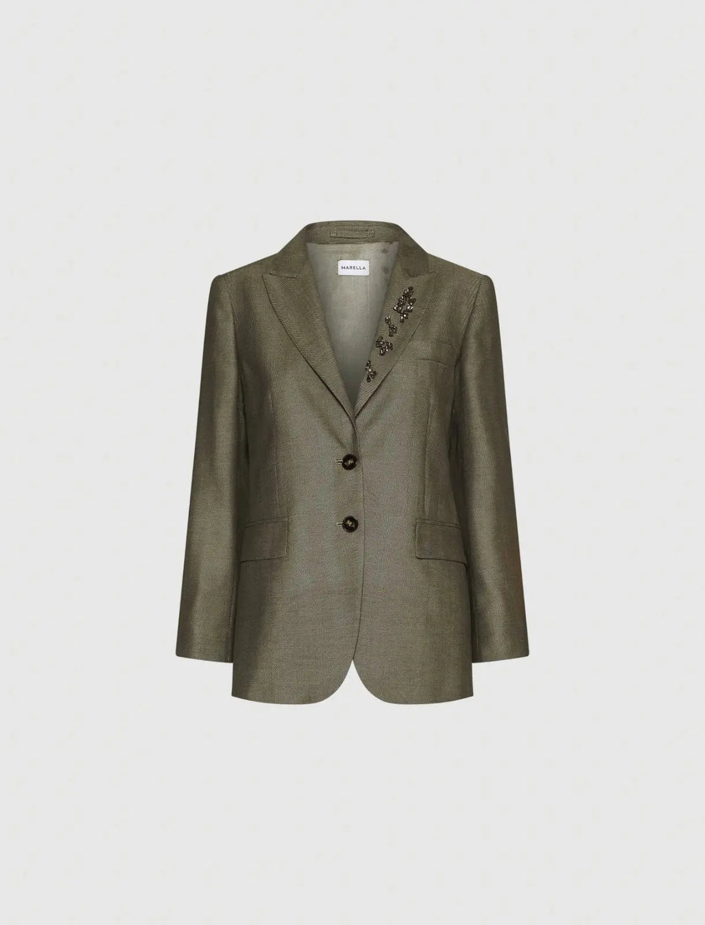 Marella Giacca in saglia fluida con cristalli Impact  AI25 Marella