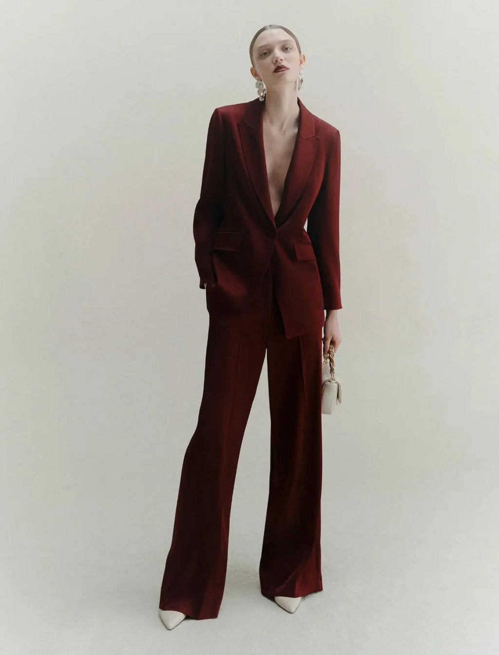 Marella Giacca in satin bordeaux Cognac AI25 Marella