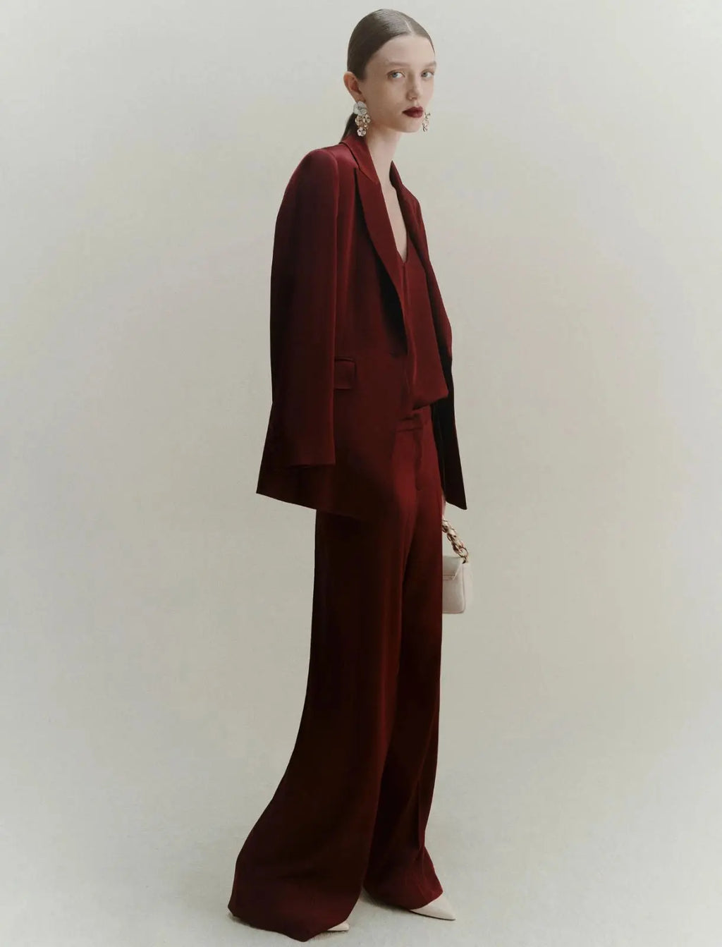 Marella Giacca in satin bordeaux Cognac AI25 Marella