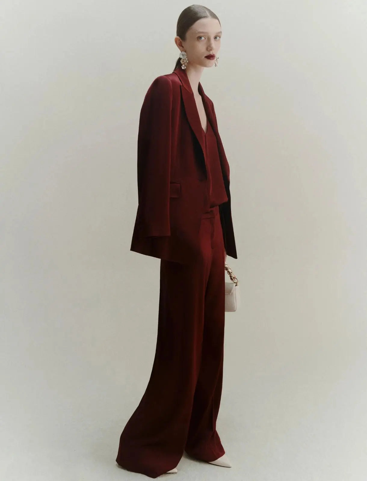 Marella Giacca in satin bordeaux Cognac AI25 Marella
