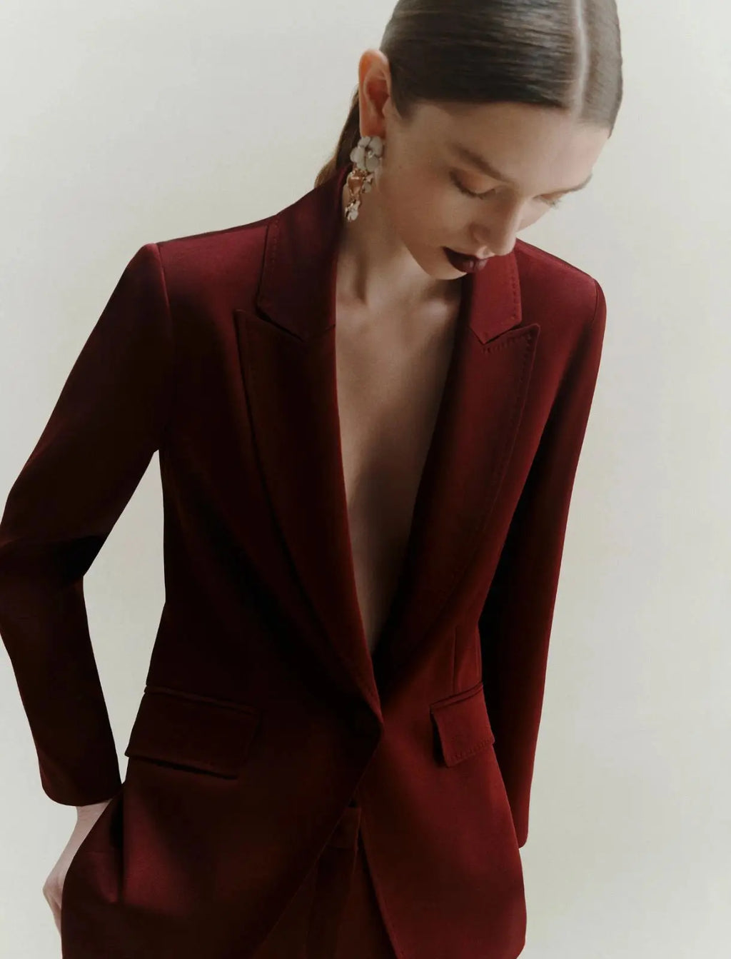 Marella Giacca in satin bordeaux Cognac AI25 Marella
