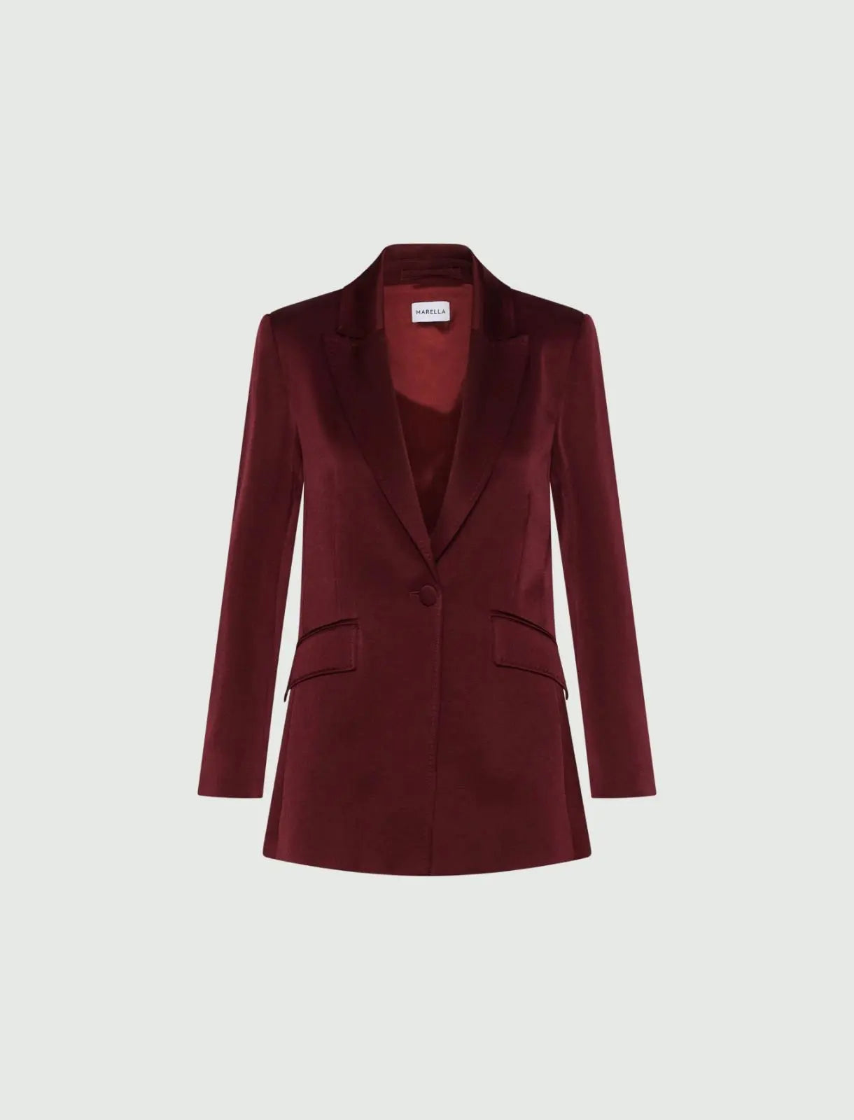 Marella Giacca in satin bordeaux Cognac AI25 Marella