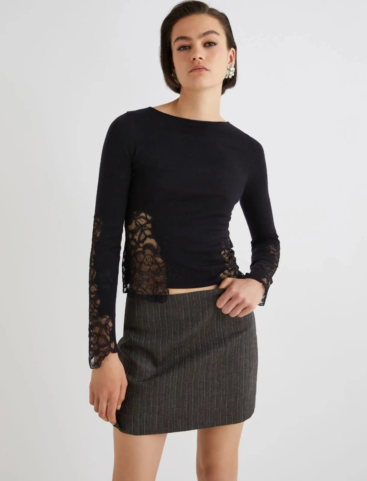 Marella Maglia aderente con pizzo Torso AI25 Marella