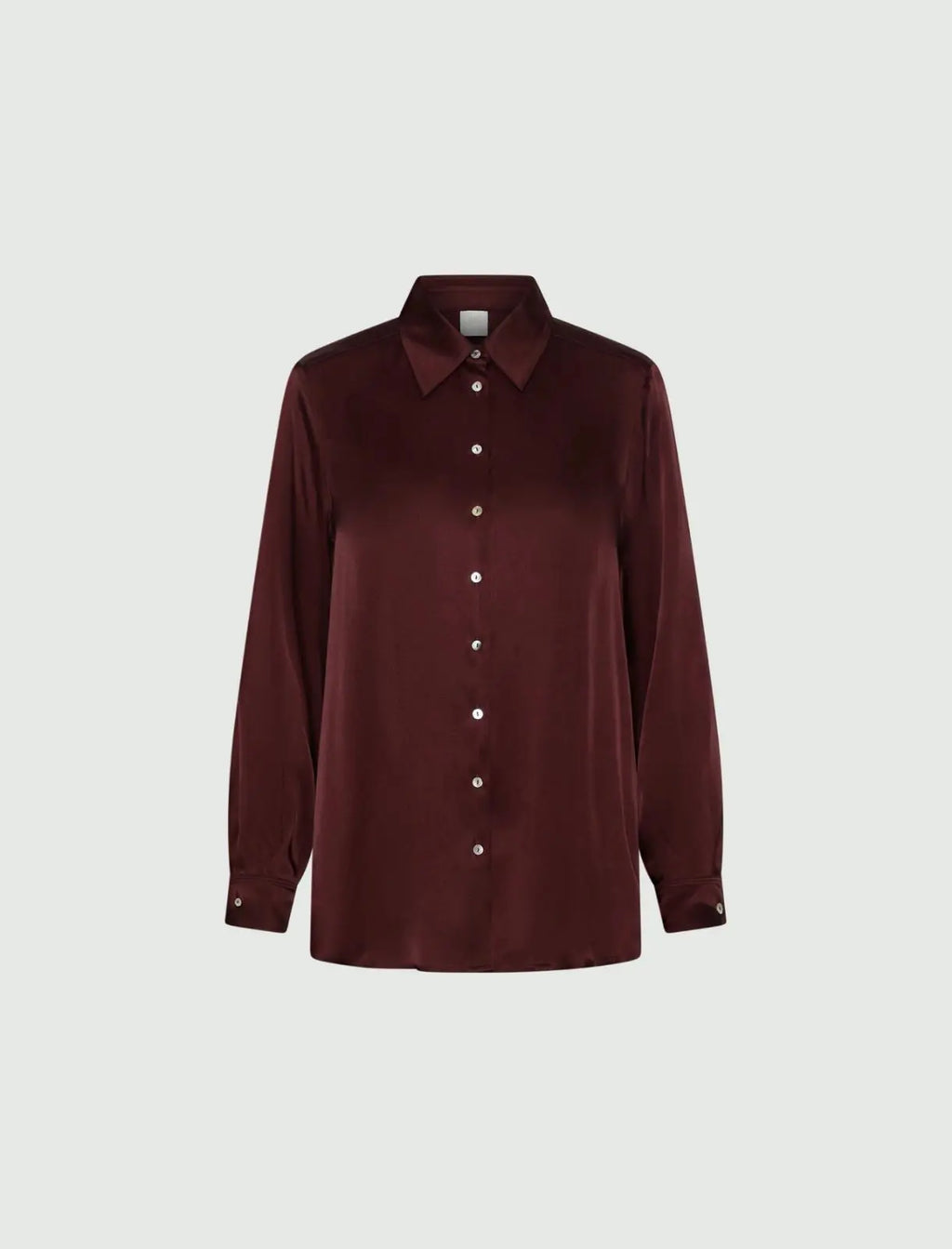 Marella Monochrome Camicia in raso di misto seta, bordeaux Bunny AI25 Marella Monochrome