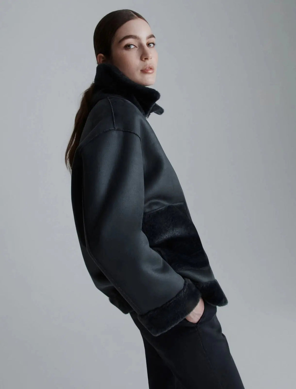 Marella Monochrome Giacca cocoon reversibile Fresa AI25 Marella Monochrome