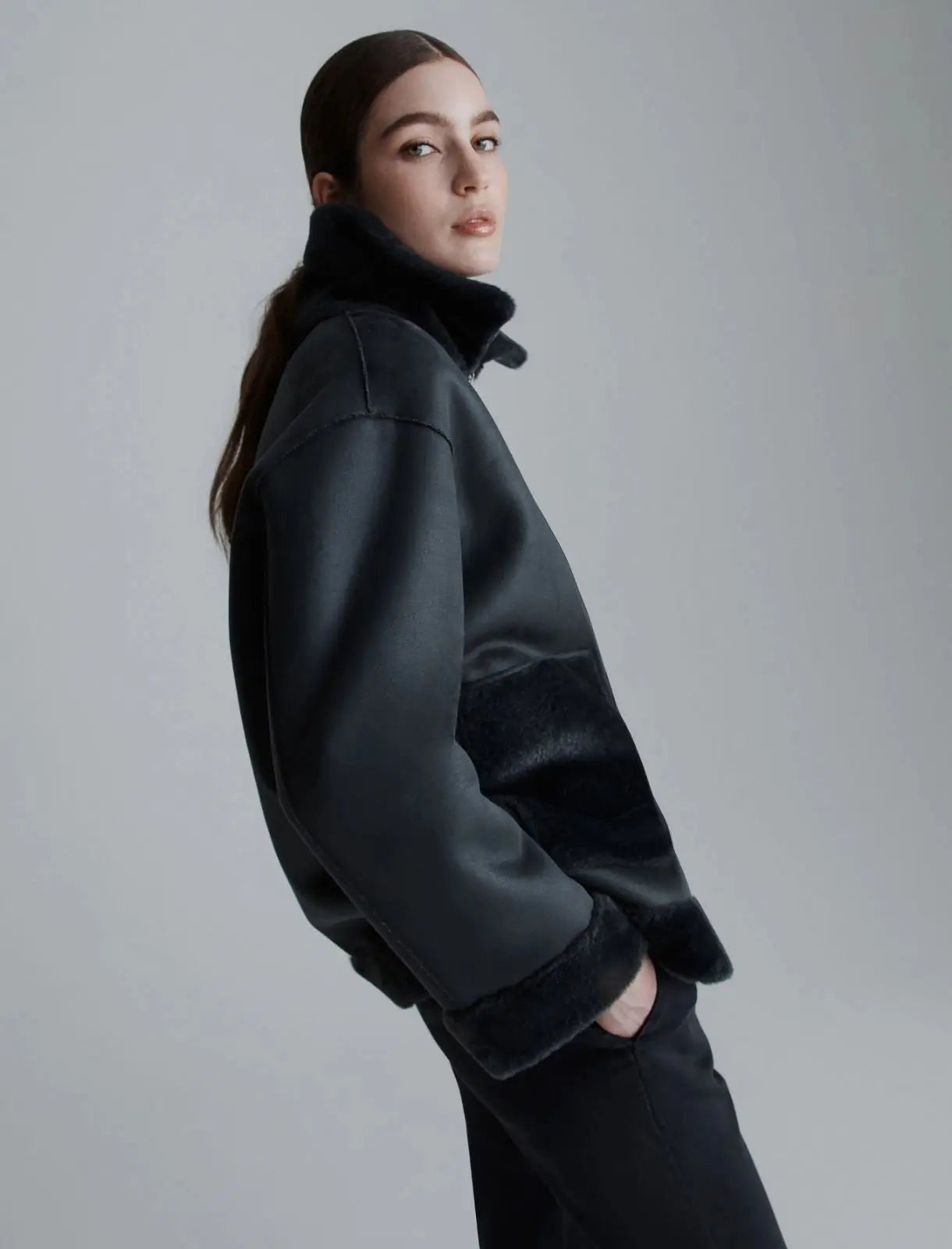 Marella Monochrome Giacca cocoon reversibile Fresa AI25 Marella Monochrome