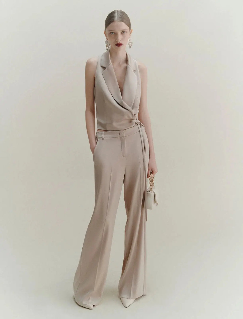 Marella Pantalone in satin, naturale Wolf AI25 Marella