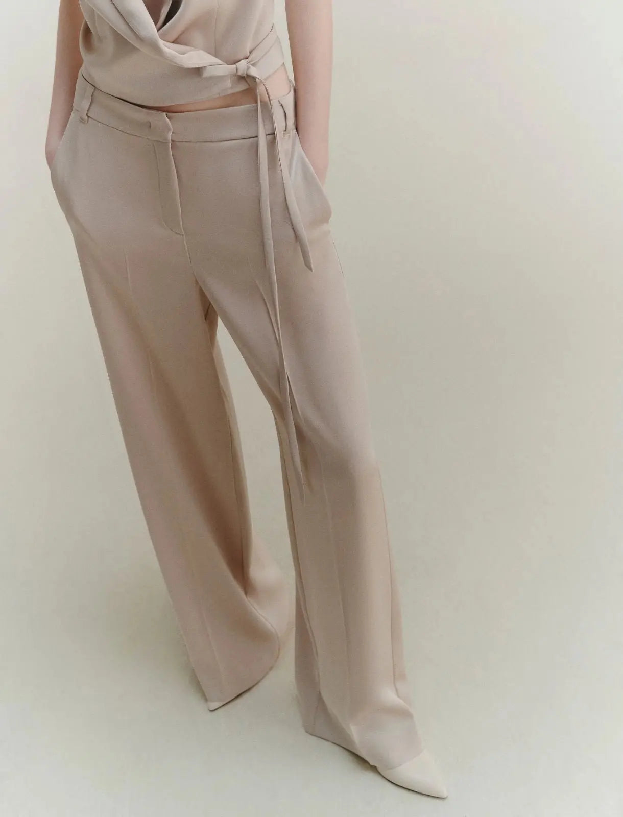 Marella Pantalone in satin, naturale Wolf AI25 Marella