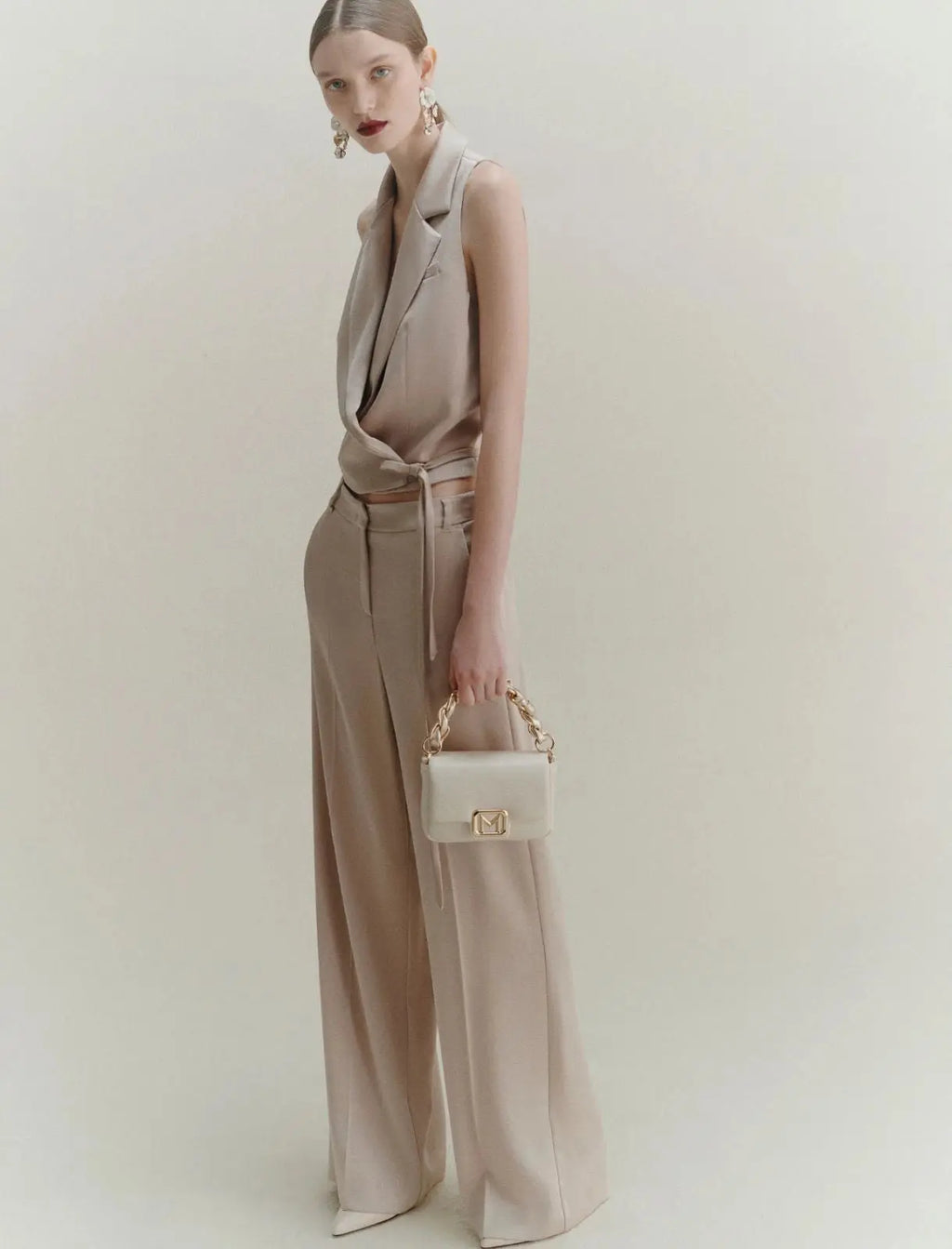 Marella Pantalone in satin, naturale Wolf AI25 Marella