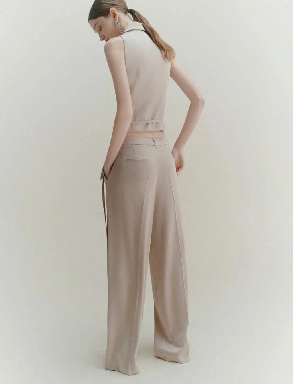 Marella Pantalone in satin, naturale Wolf AI25 Marella