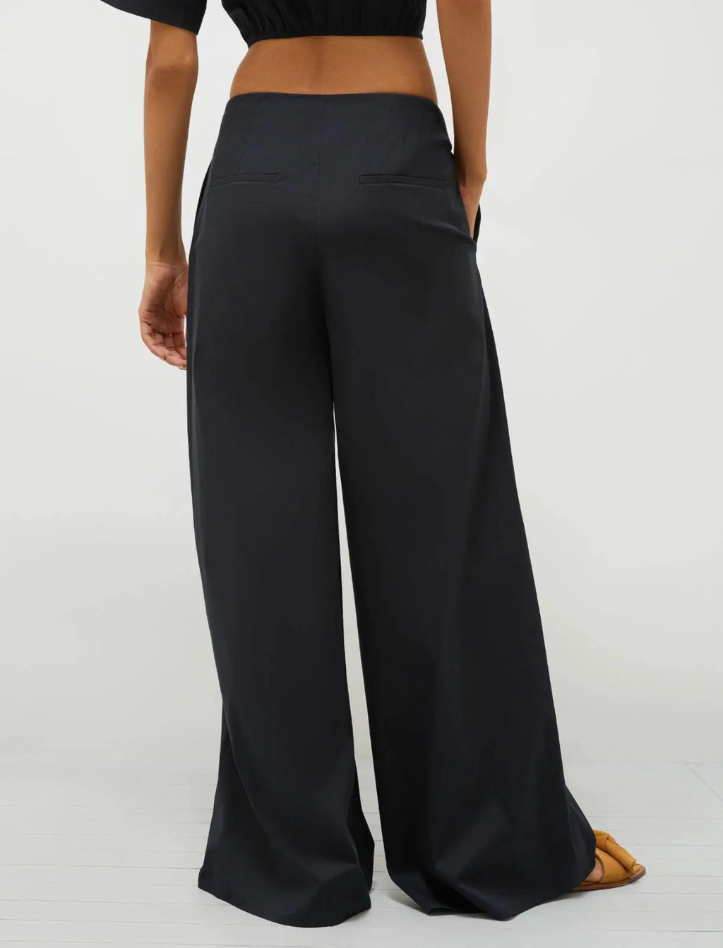 Marella Pantalone wide leg in popeline di cotone Menta PE25 image 3