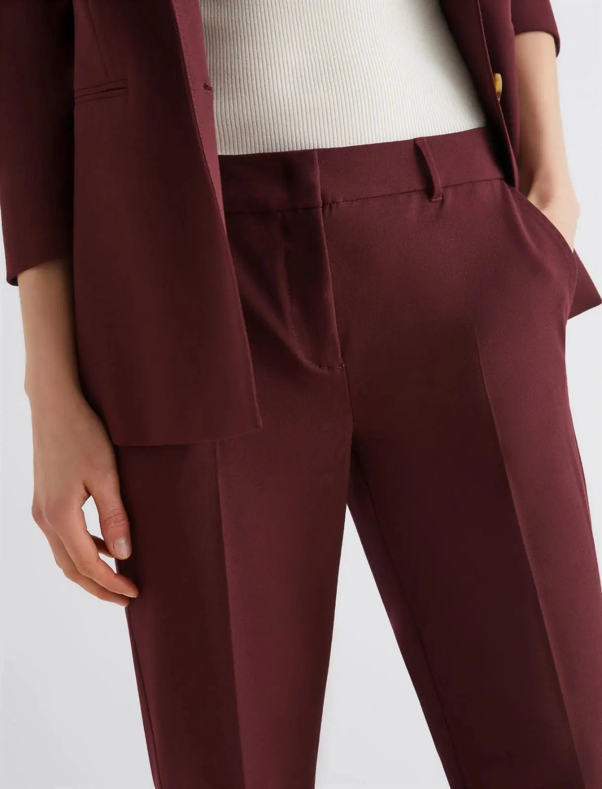 Marella Pantaloni in viscosa stretch Leccio AI25 Marella