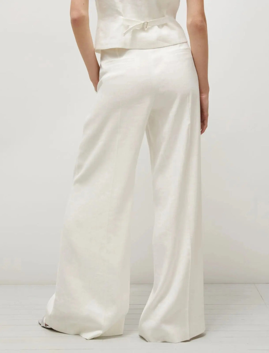 Marella Pantaloni wide leg gessato con  lurex Ercole  PE25 image 3