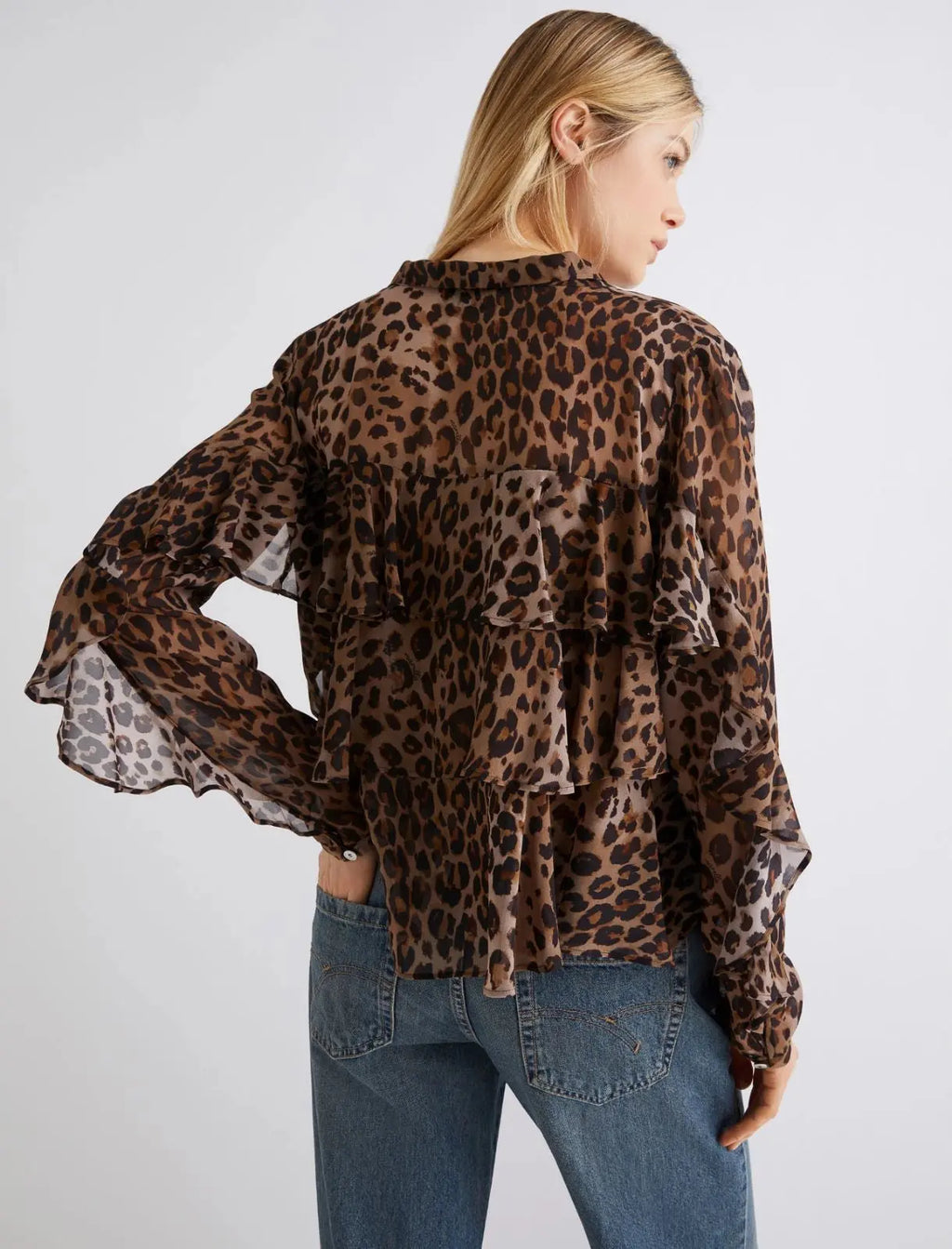 Marella Sport Camicia con balze stampa animalier Gala  AI25 Marella Sport