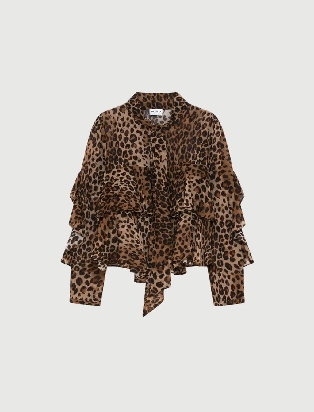 Marella Sport Camicia con balze stampa animalier Gala  AI25 Marella Sport