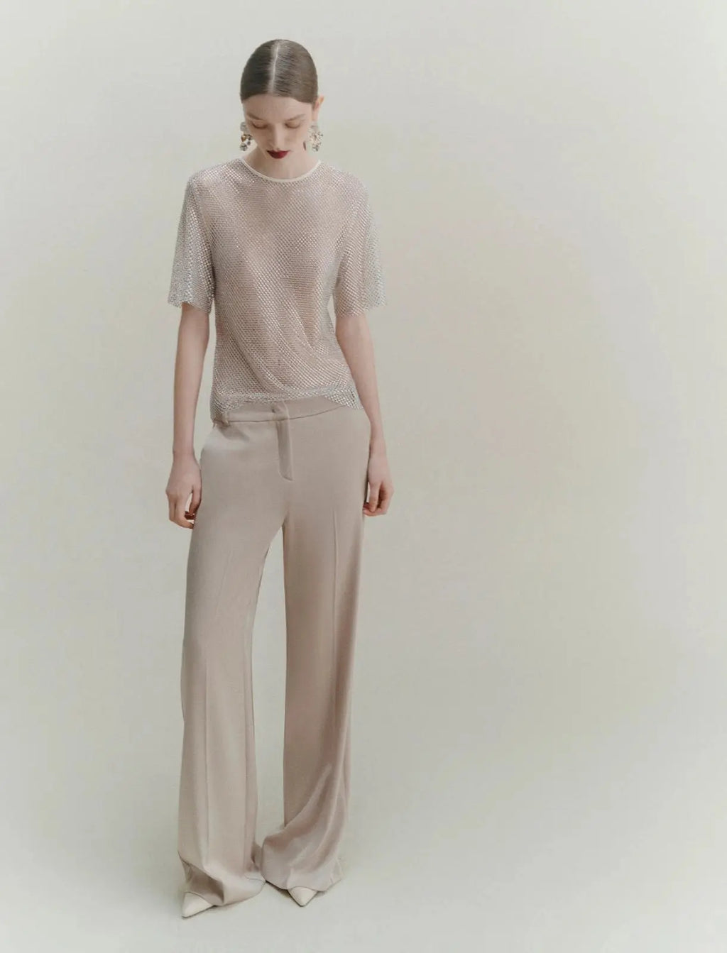 Marella T-shirt in rete con strass Lodola AI25 Marella