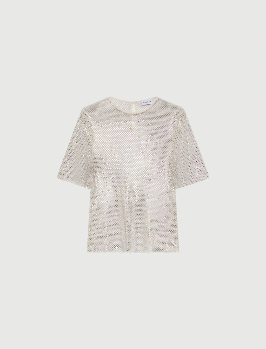 Marella T-shirt in rete con strass Lodola AI25 Marella