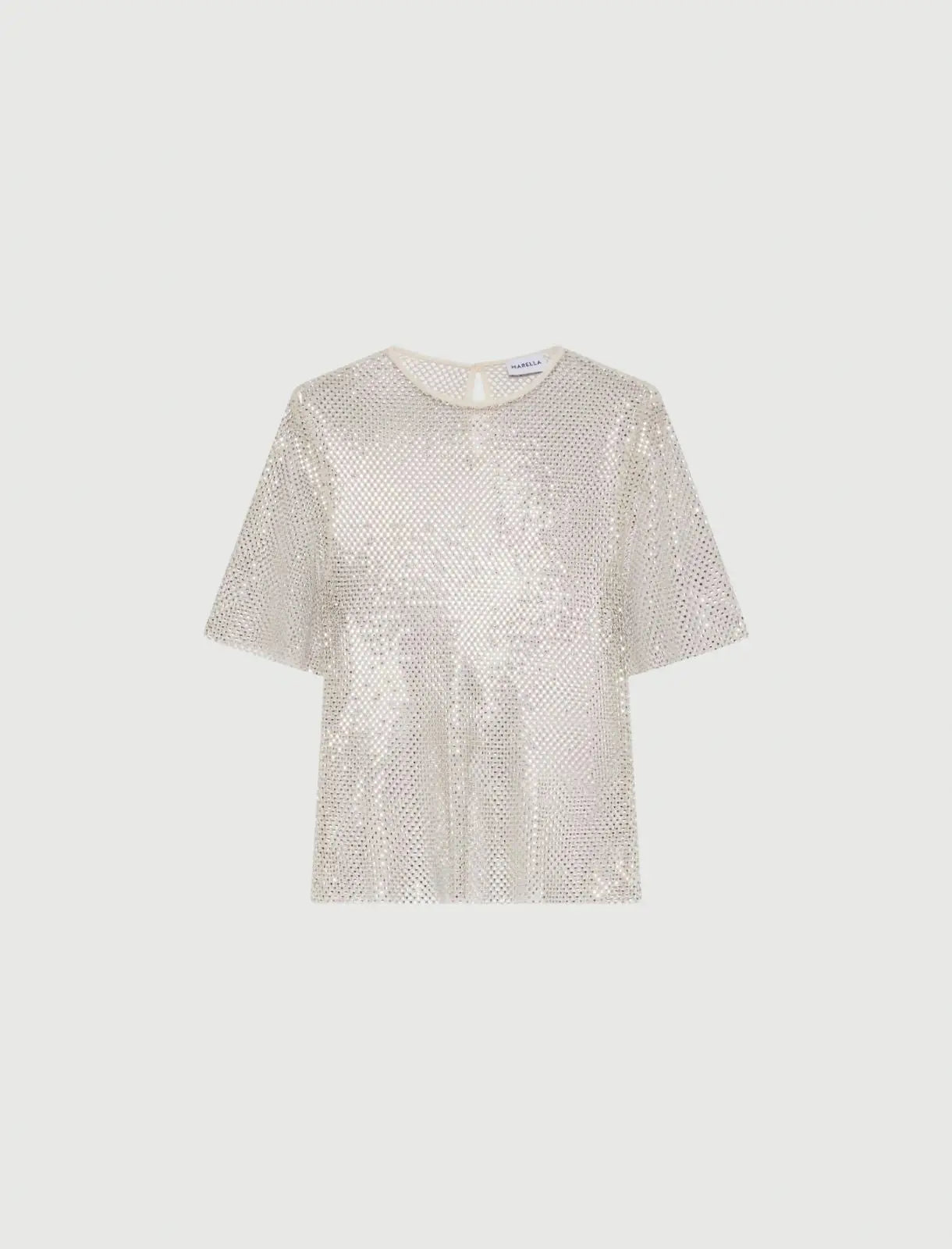 Marella T-shirt in rete con strass Lodola AI25 Marella