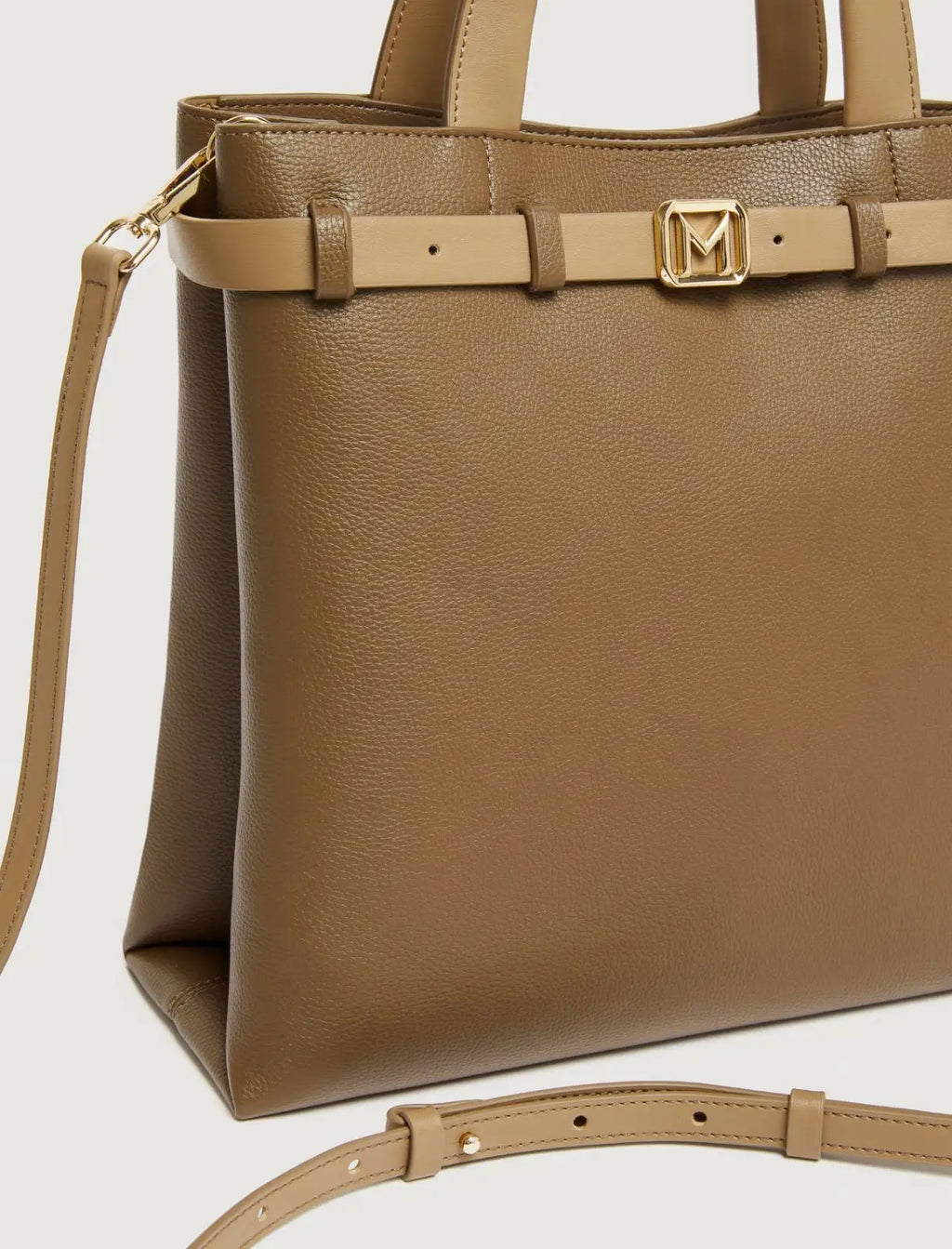 Marella Tote verticale con cintura, verde kaki Salerno AI25 Marella