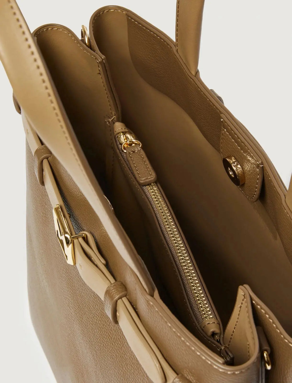 Marella Tote verticale con cintura, verde kaki Salerno AI25 Marella