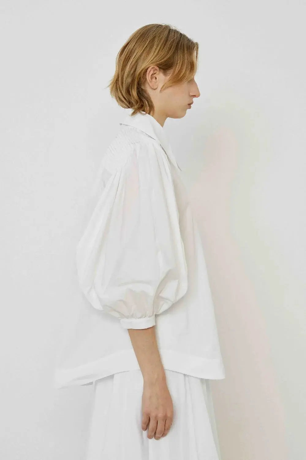 Meimeij Camicia con motivo pieghe sulle spalle mod J00 AI25 Meimeij