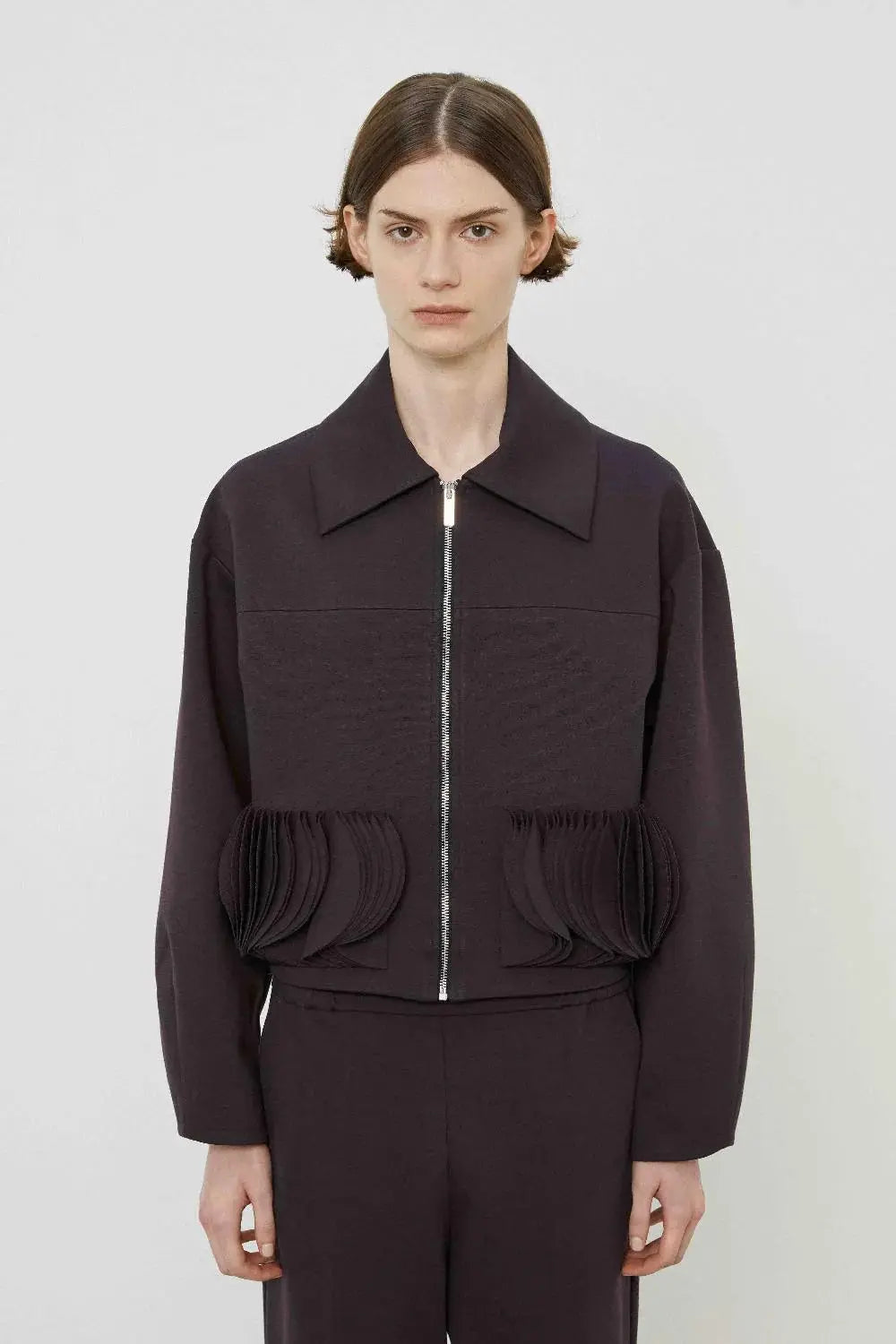 Meimeij Giacca in tessuto Milano con applicazioni motivo bolli mod. A09 Meimeij