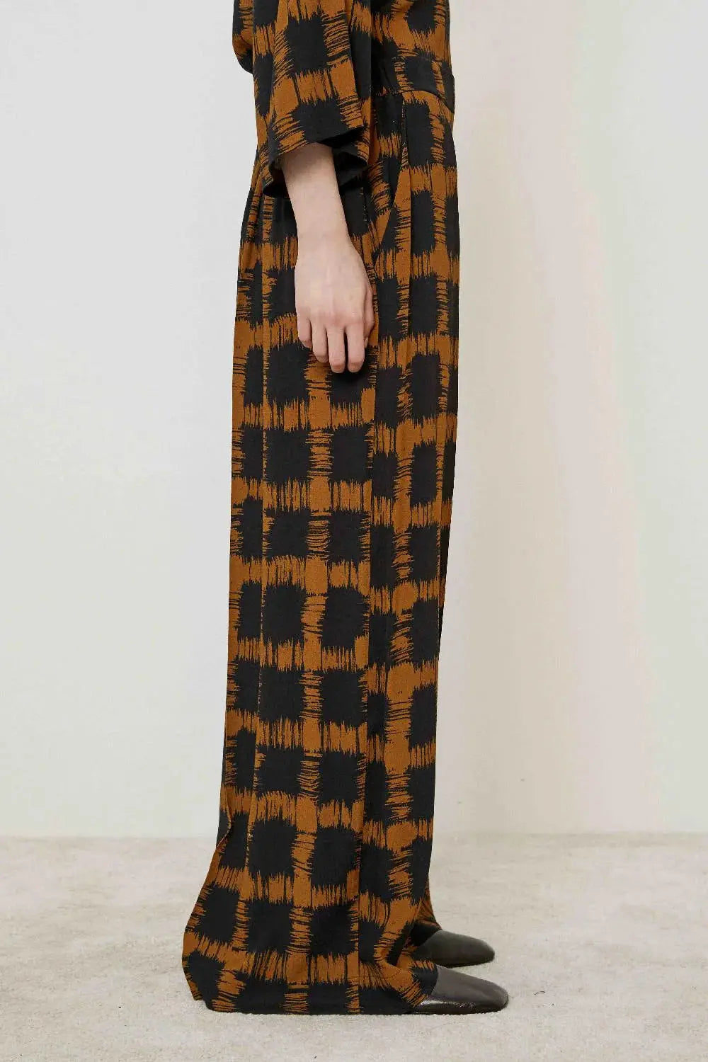 Meimeij Pantalone in visocsa a fantasia linea dritta mod T03 AI25 Meimeij