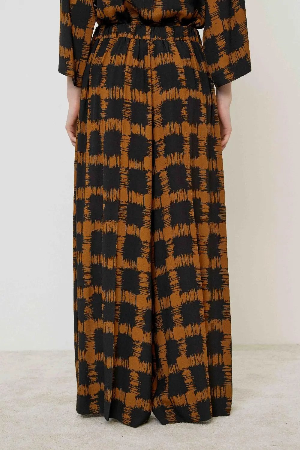 Meimeij Pantalone in visocsa a fantasia linea dritta mod T03 AI25 Meimeij