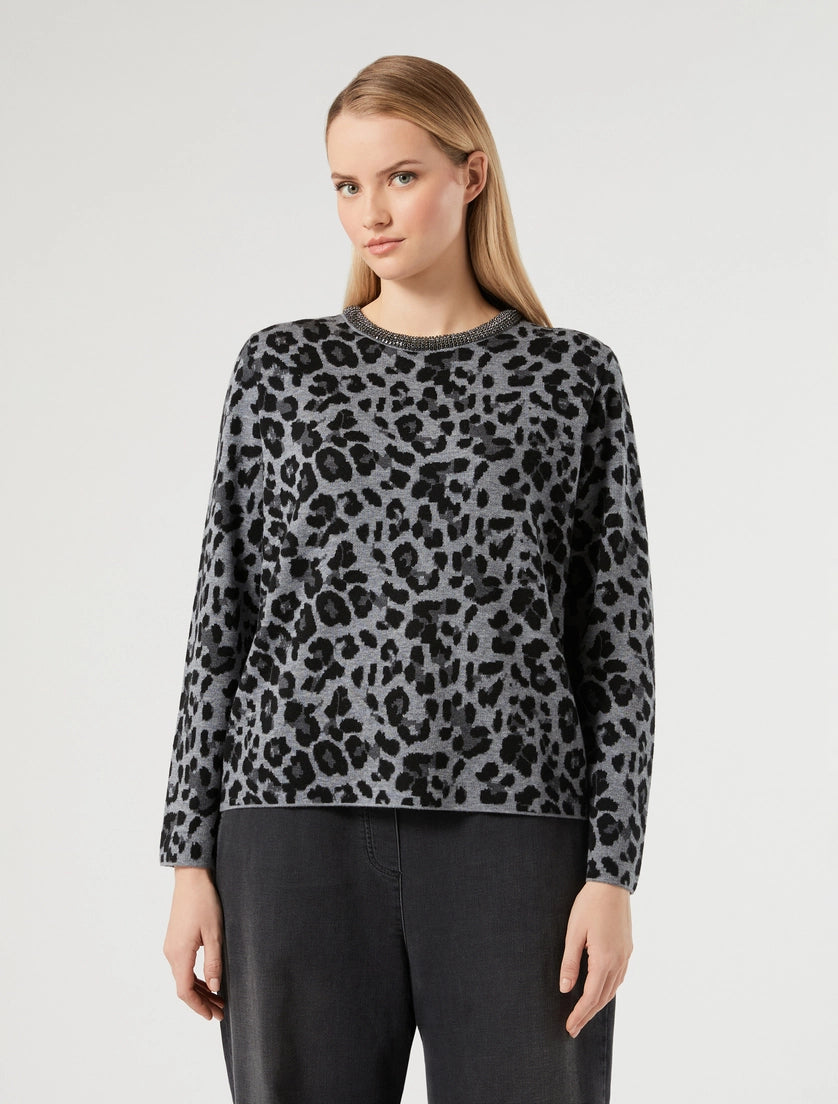 Persona Marina Rinaldi Maglia jacquard con ricamo NNWUnito AI26 Persona Marina Rinaldi