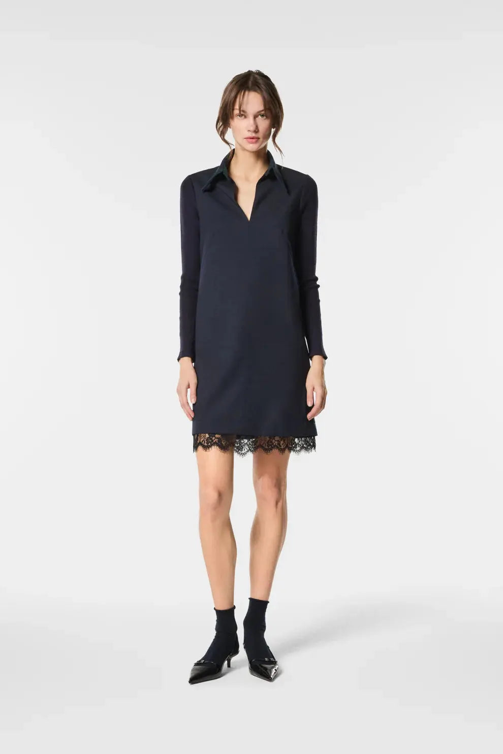 Nenette Abito mini in tessuto tartan e fresco lana Australia  AI25 Nenette