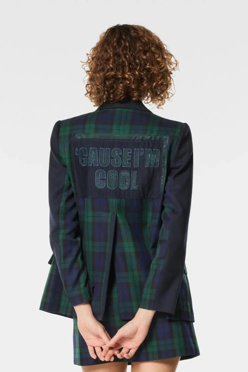Nenette Blazer in fresco lana e retro tartan Barrio  AI25 Nenette