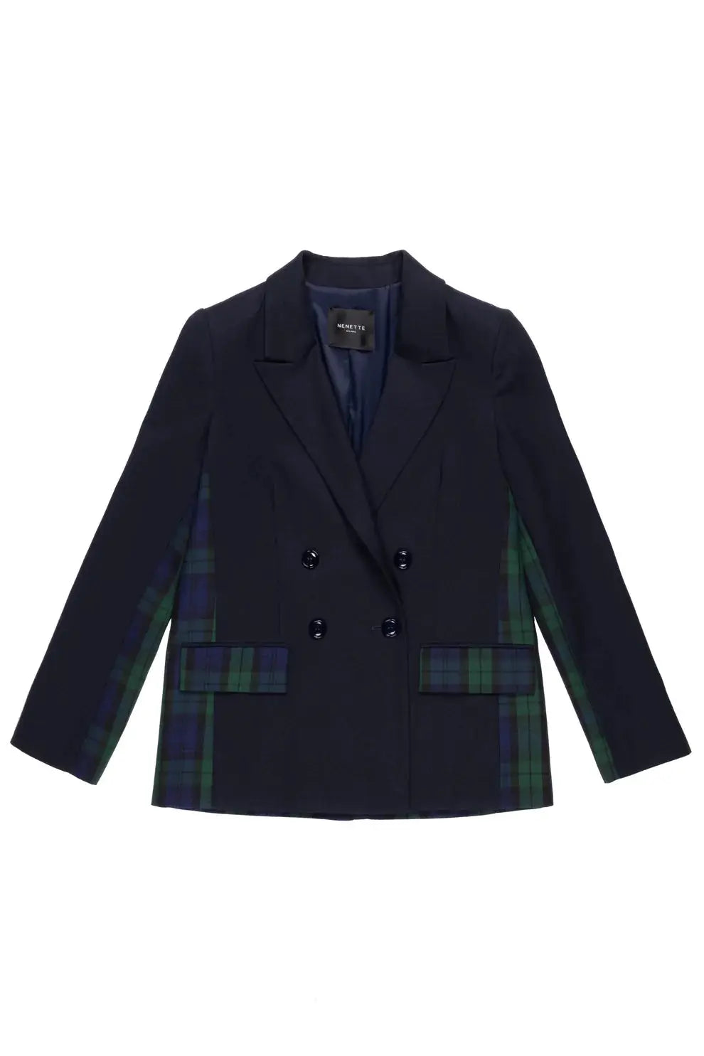 Nenette Blazer in fresco lana e retro tartan Barrio  AI25 Nenette
